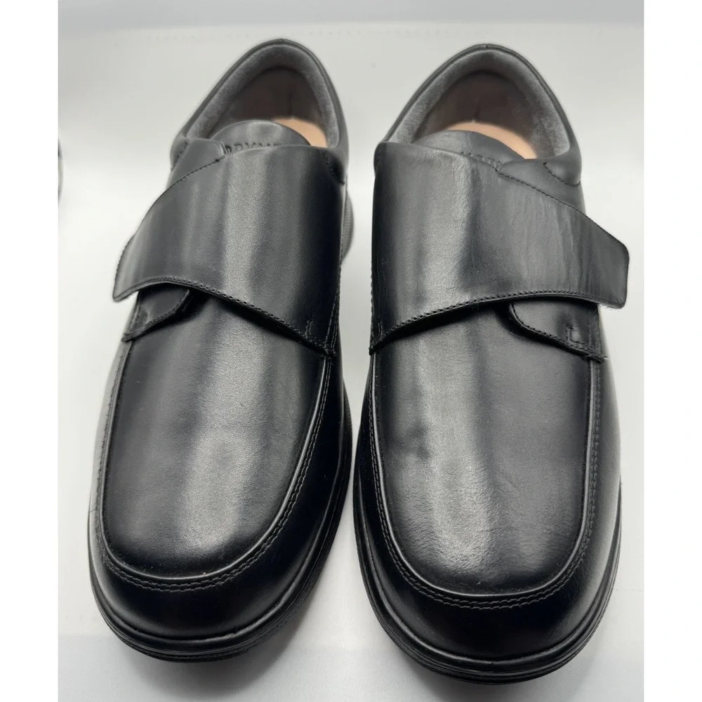 Anodyne Shoes Diabetic OrthoBlack Men's Size 10 W Leather Casual Oxford *photos*